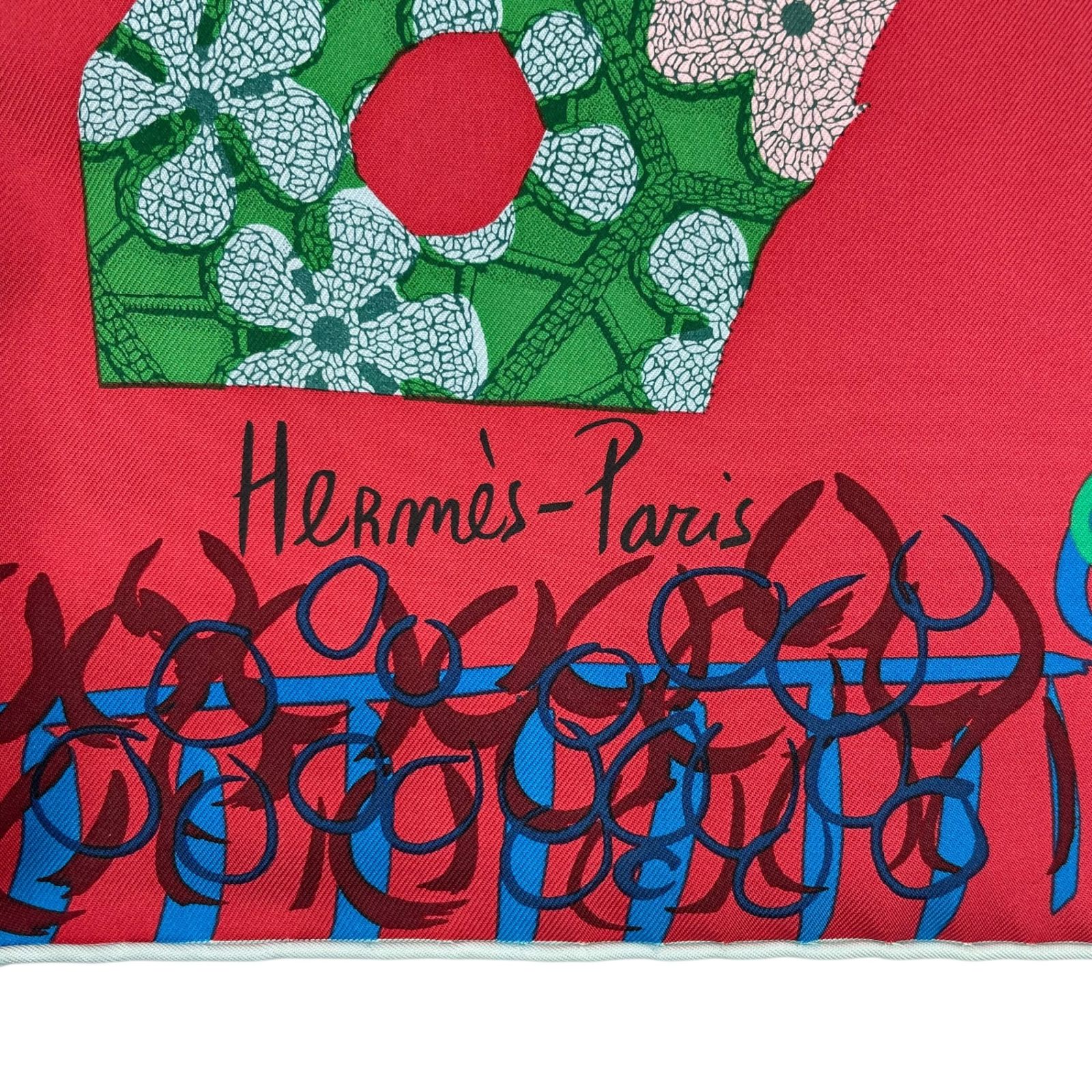 新品同様 HERMES エルメス スカーフ カレ90 シルク100％ La Maison des