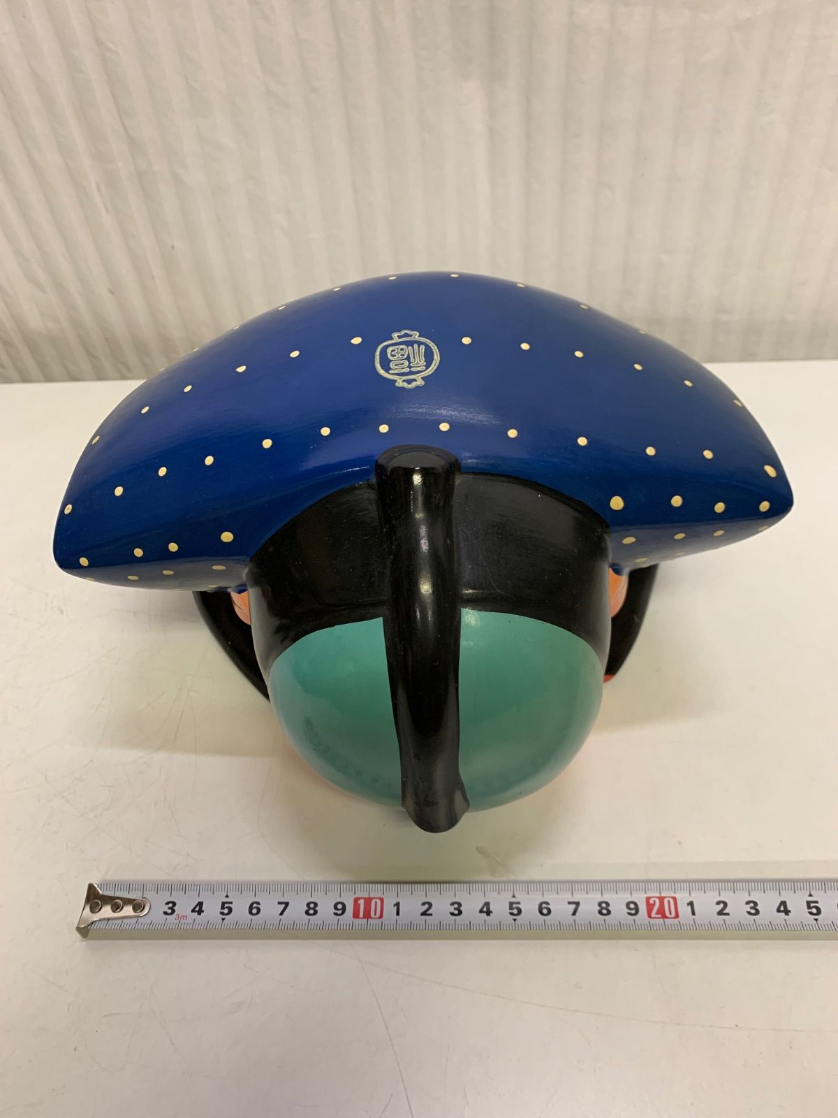 おじぎ福助人形(大) 福助 お辞儀 貯金箱 縁起物 招運 千客万来 陶器
