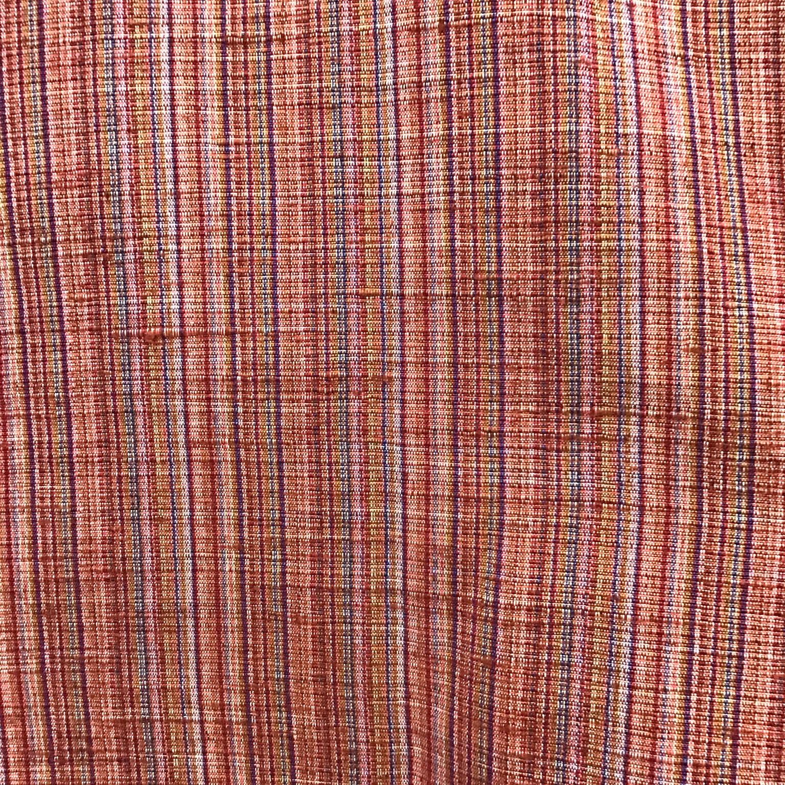 着物・道行コート・縞・エンジ系地・No.200701-1963・梱包サイズ60