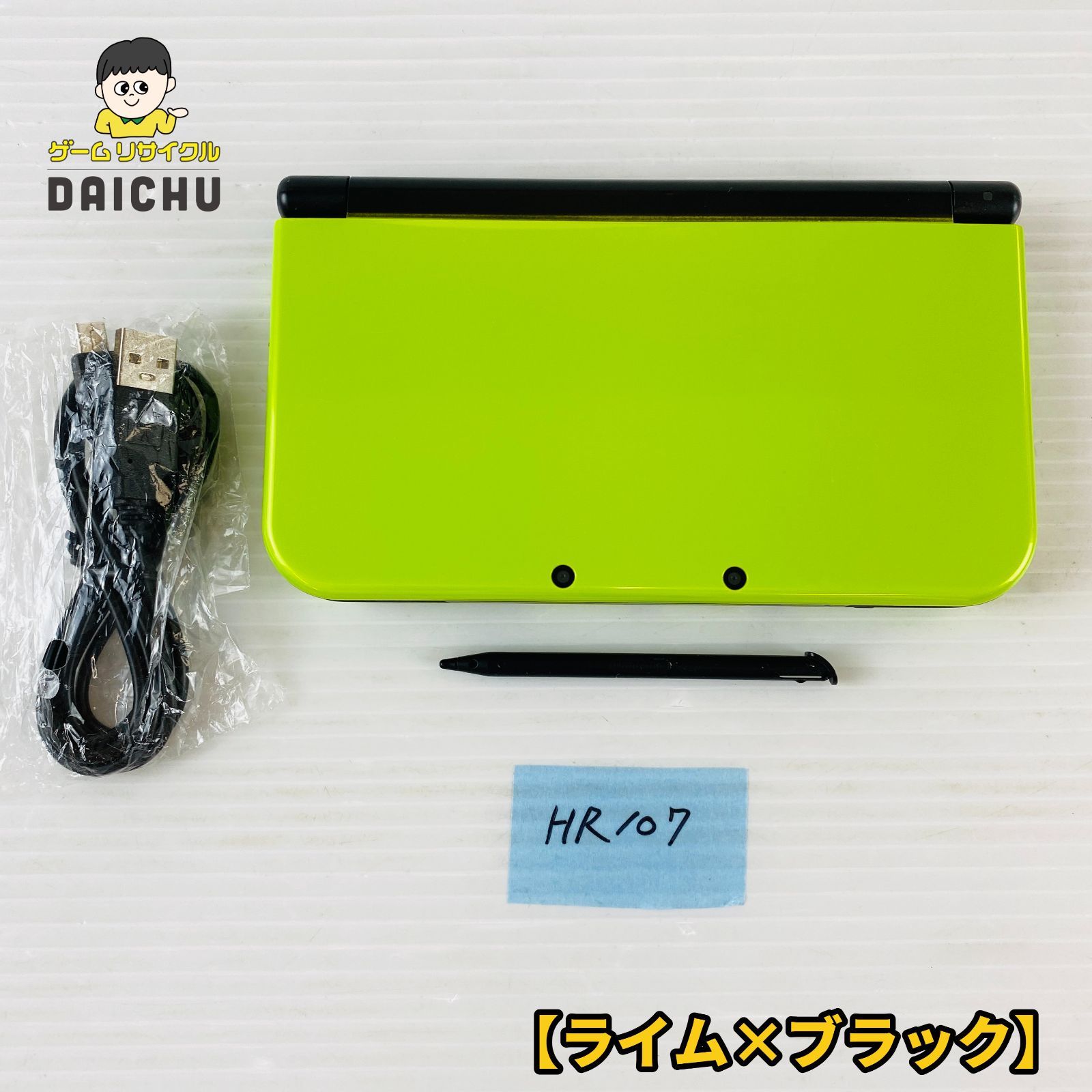 HR 107 3 DSLL ライム ブラック 本体 SDカード 4 GB USBケーブル タッチペン 携帯型ゲーム機 家庭用ゲーム機 上画面3 Dスクリーン ニンテンドー Nintendo 任天堂