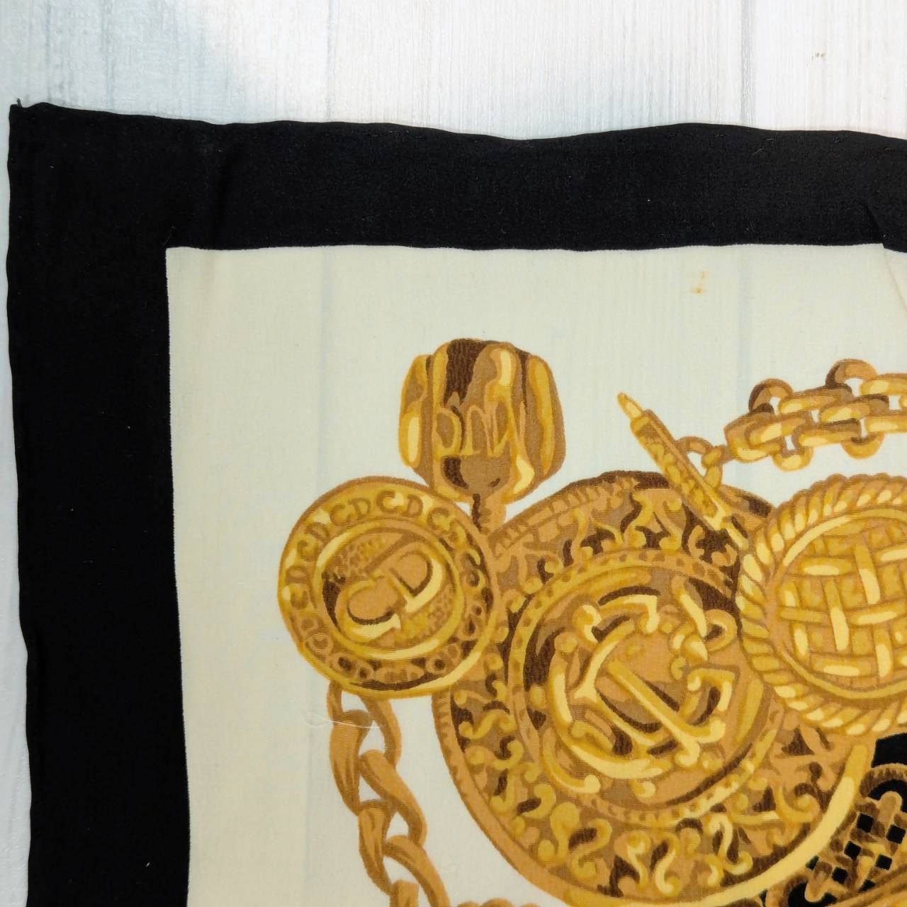 塩】ヴィンテージ品 Dior ディオール 大判シルクスカーフ アクセサリー