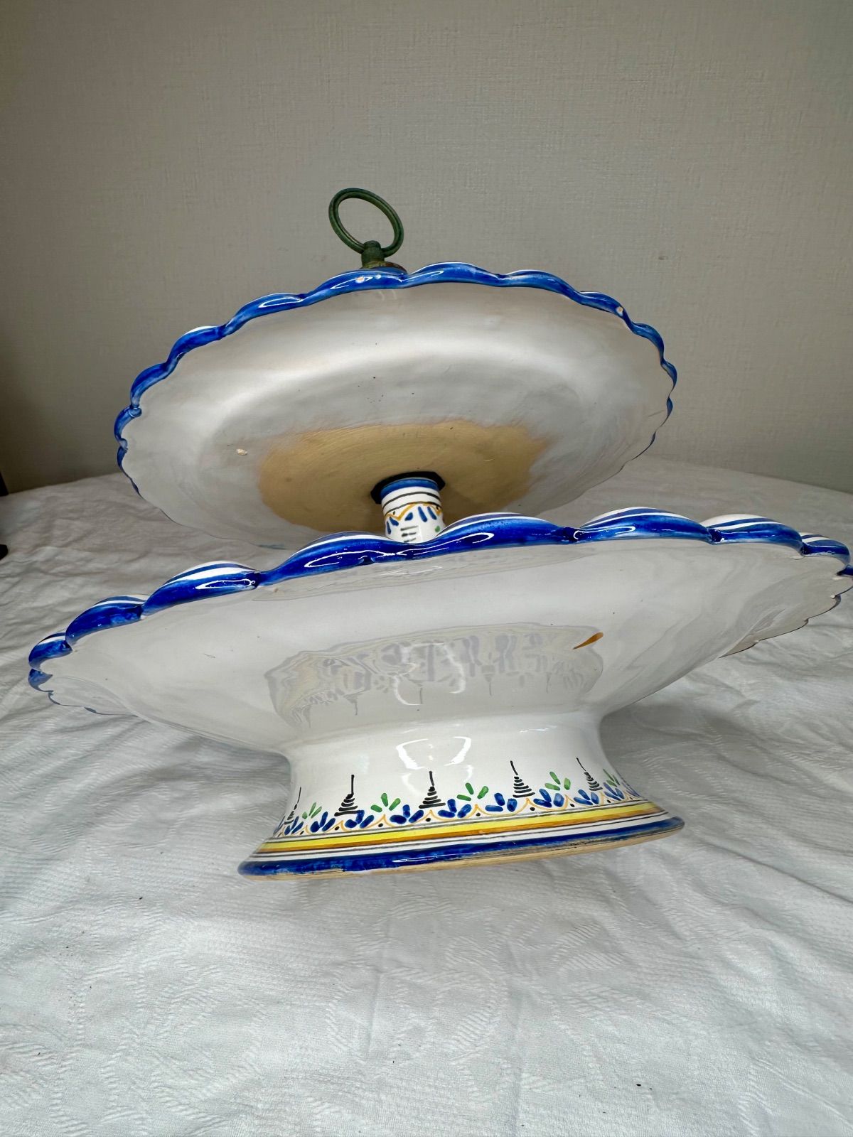 スペイン タラベラ焼き 2段式ケーキスタンド - メルカリ