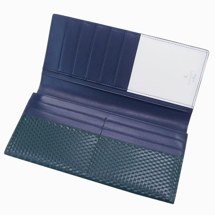 新品 LANVIN en Bleu 3Mスコッチガード 牛革 長財布 Ⓗ 箱なし ランバンオンブルー LANVIN en Bleu 牛革 長財布 ディジョン