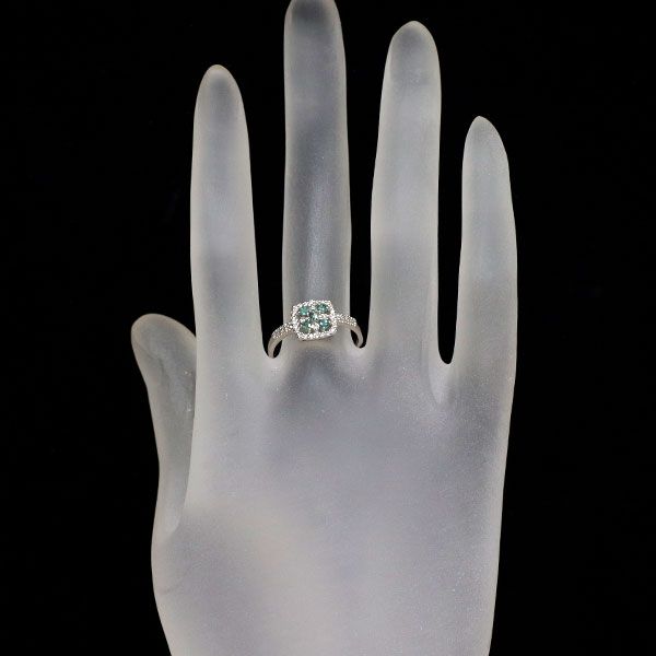 希少 Pt900 アレキサンドライト ダイヤモンド リング 0.18ct D0.144ct