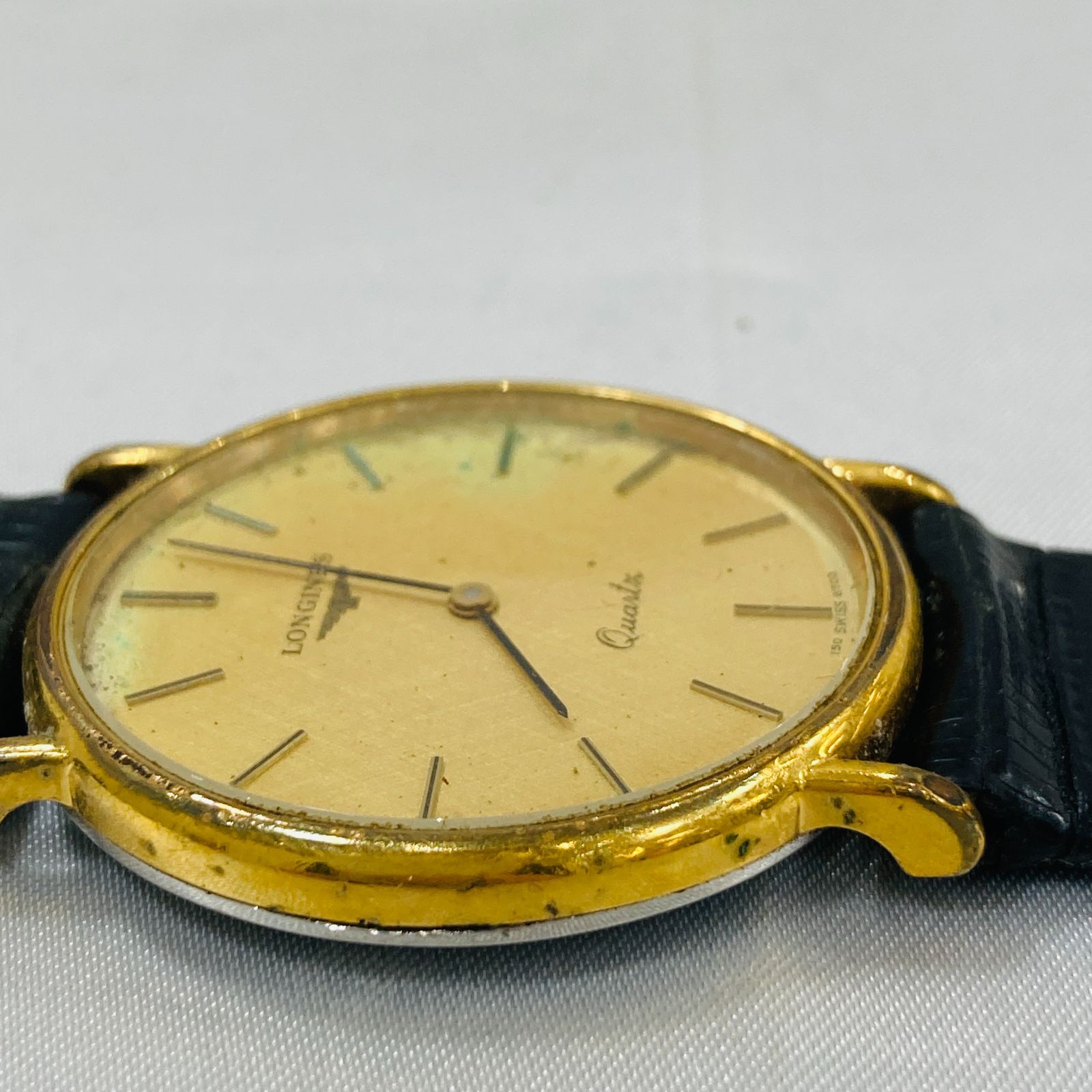 A【LONGINES】ロンジン クォーツ メンズ 腕時計 ゴールド ジャンク品