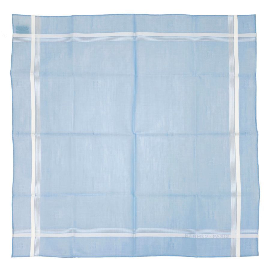 新品】エルメス HERMES ハンカチーフ ハンカチ《 Hレリーフ 》コットン