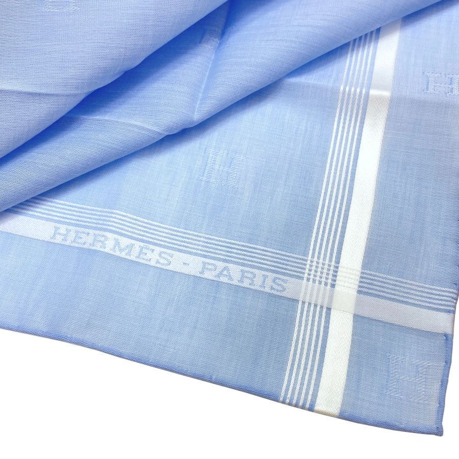 新品】エルメス HERMES ハンカチーフ ハンカチ《 Hレリーフ 》コットン