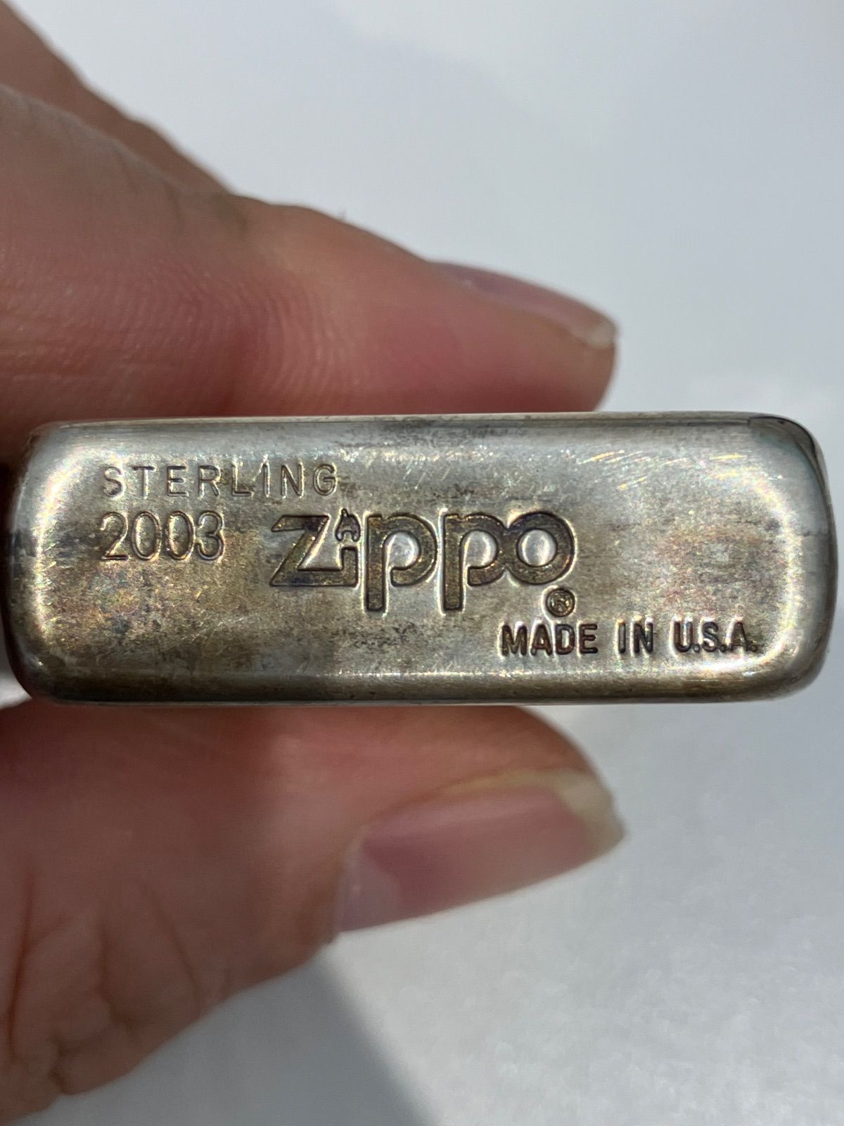 ZIPPO ジッポー 2003年製 STERLING 純銀 シルバー オイル