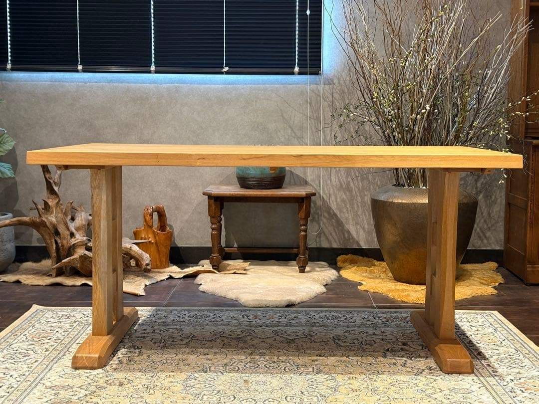 無垢材 ダイニングテーブル 食卓机 アンティーク ヴィンテージ