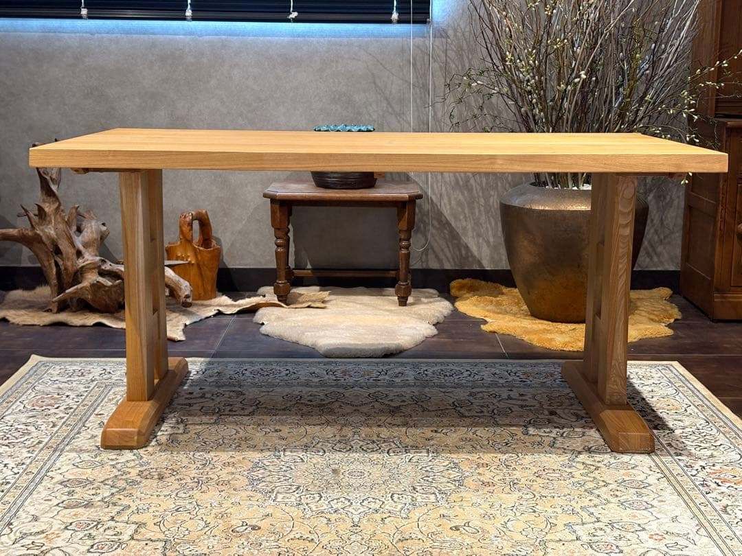 無垢材 ダイニングテーブル 食卓机 アンティーク ヴィンテージ