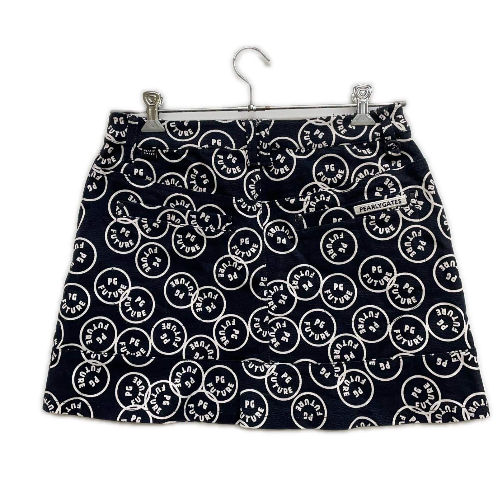 中古 レディース パーリーゲイツ PEARLY GATES スカート 2(L) 紺×白