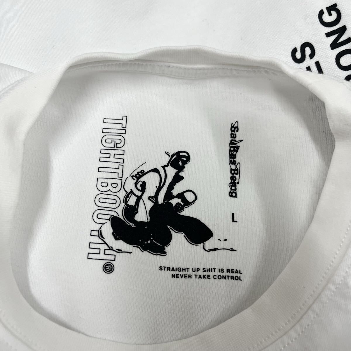 美品 タイトブース 3D LOGO S/S T-SHIRT Mサイズ 白 TIGHTBOOTH/3D