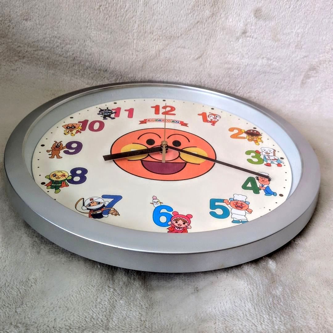 美品】アンパンマン 壁掛け時計 直径約30cm「それいけ！アンパンマン