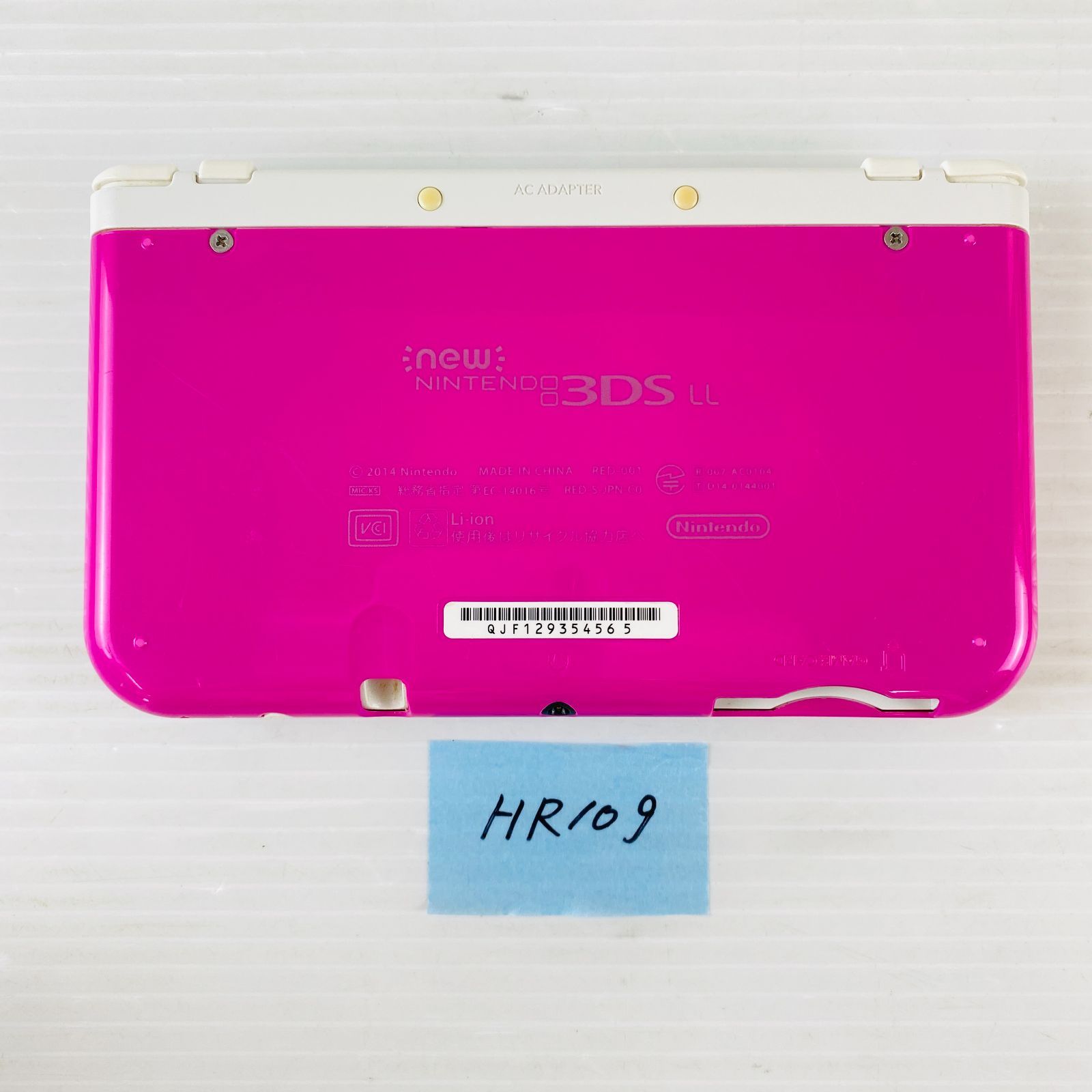 ◇HR109 New 3DSLL ピンク×ホワイト 本体・SDカード(4GB)・USBケーブル