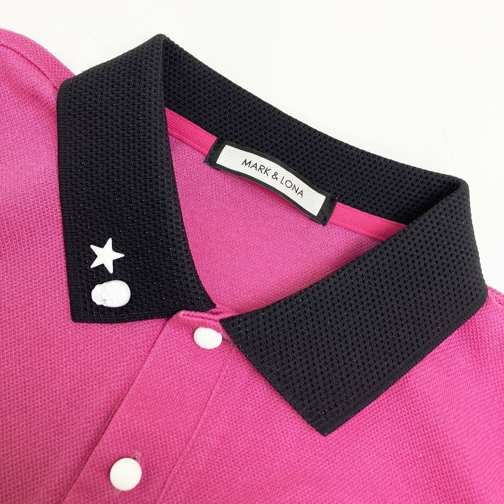 サイズ：44 MARK&LONA マークアンドロナ 半袖ポロシャツ ピンク系