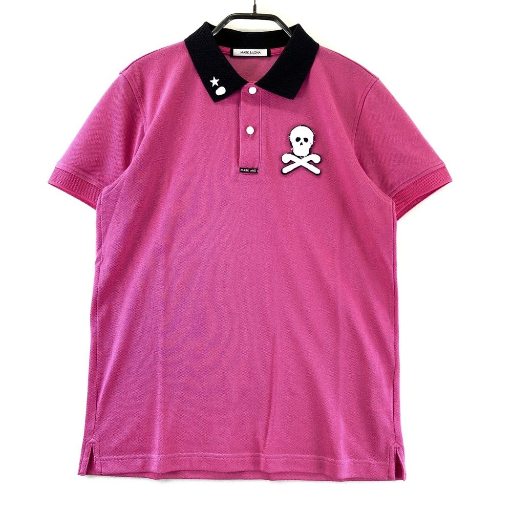 サイズ：44 MARK&LONA マークアンドロナ 半袖ポロシャツ ピンク系