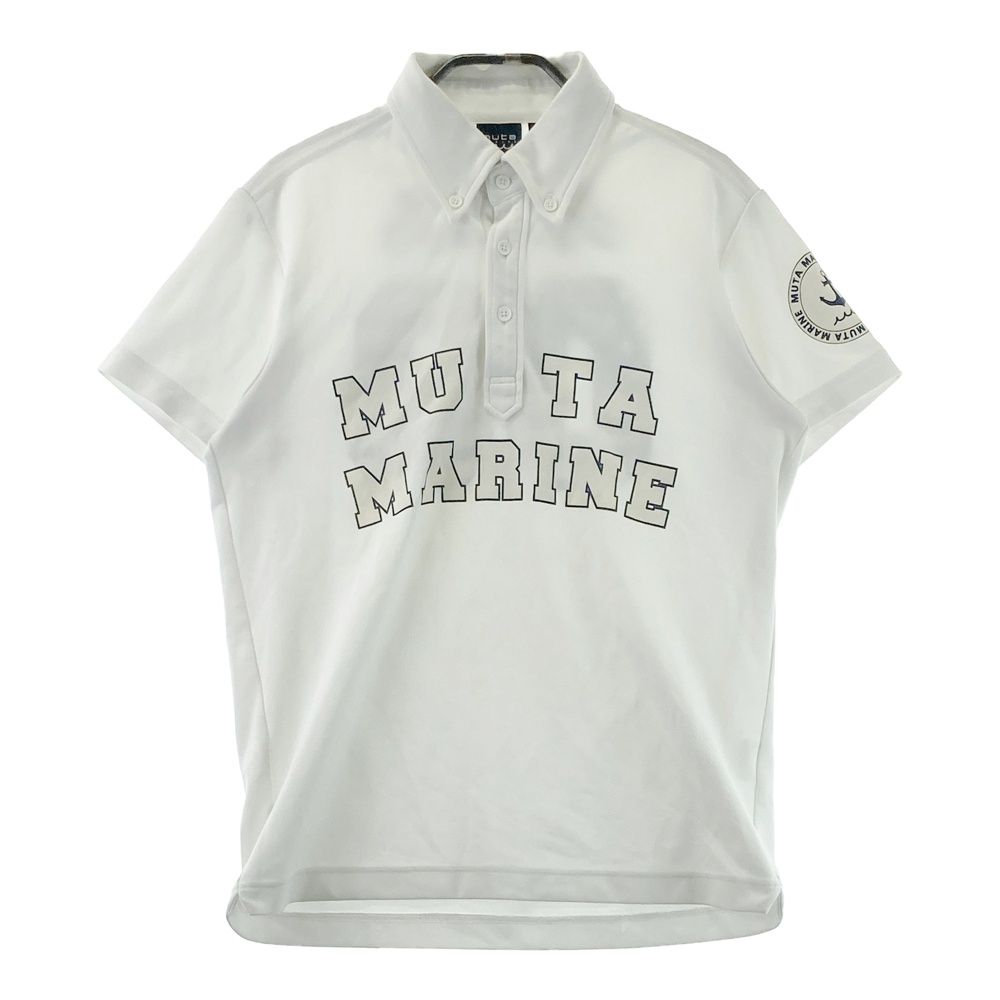 MUTAMARINE ムータマリン ポロシャツ 白 5 M サイズ：S MUTA MARINE ムータマリン 半袖ポロシャツ ボタンダウン