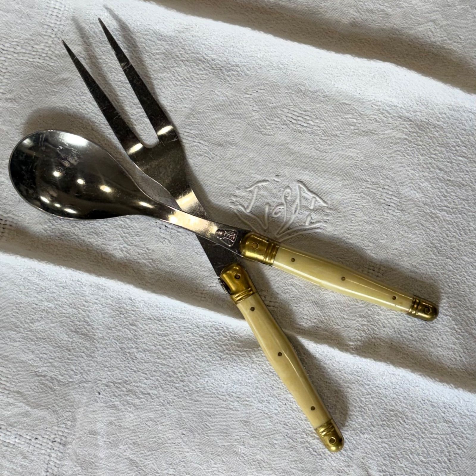 セット）フランスアンティーク ラギオールのカトラリーセット【858