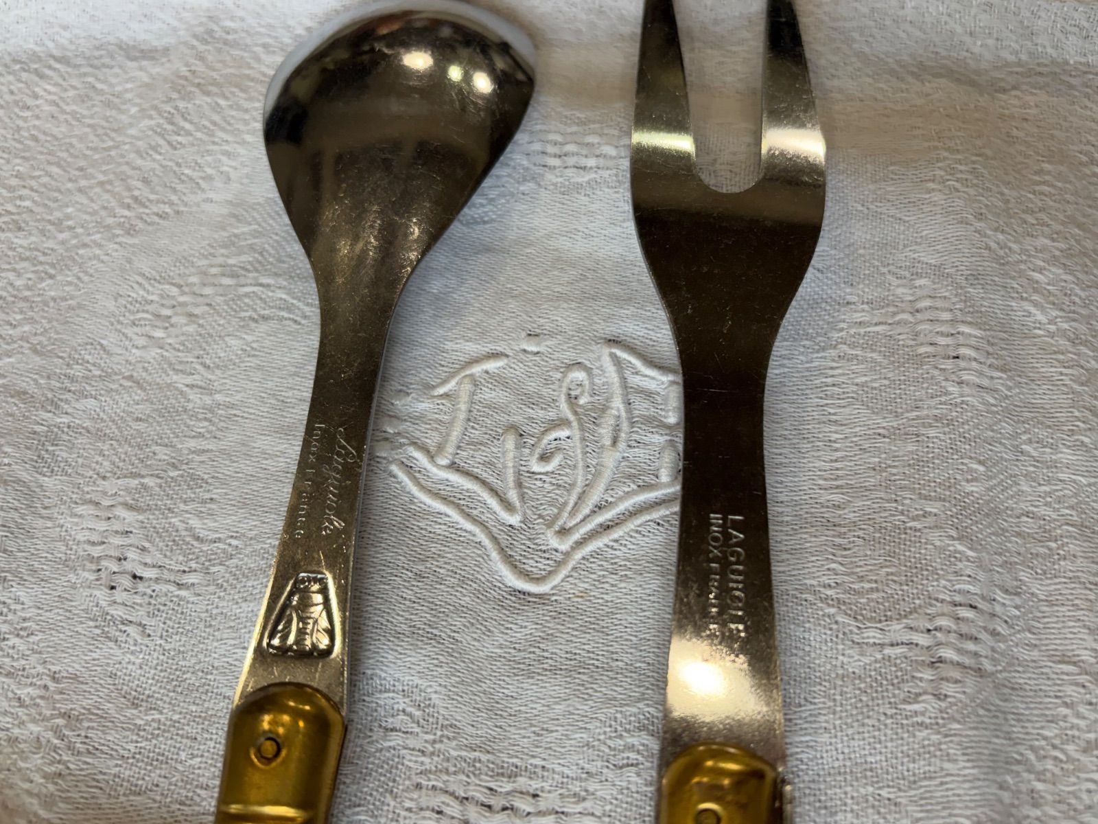 セット）フランスアンティーク ラギオールのカトラリーセット【858