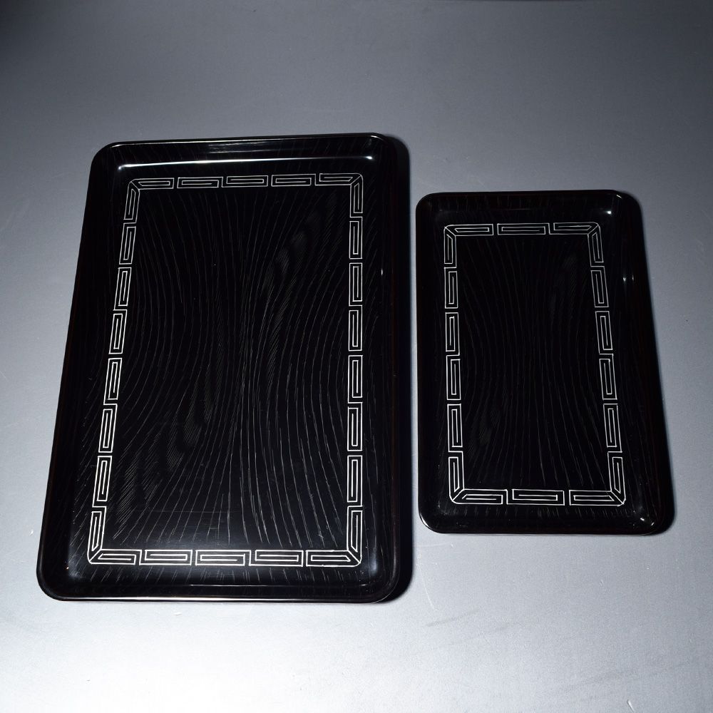 特選 輪島塗 御盆 盆 壱組 一組 大小セット 漆器 塗りもの 共箱 木箱