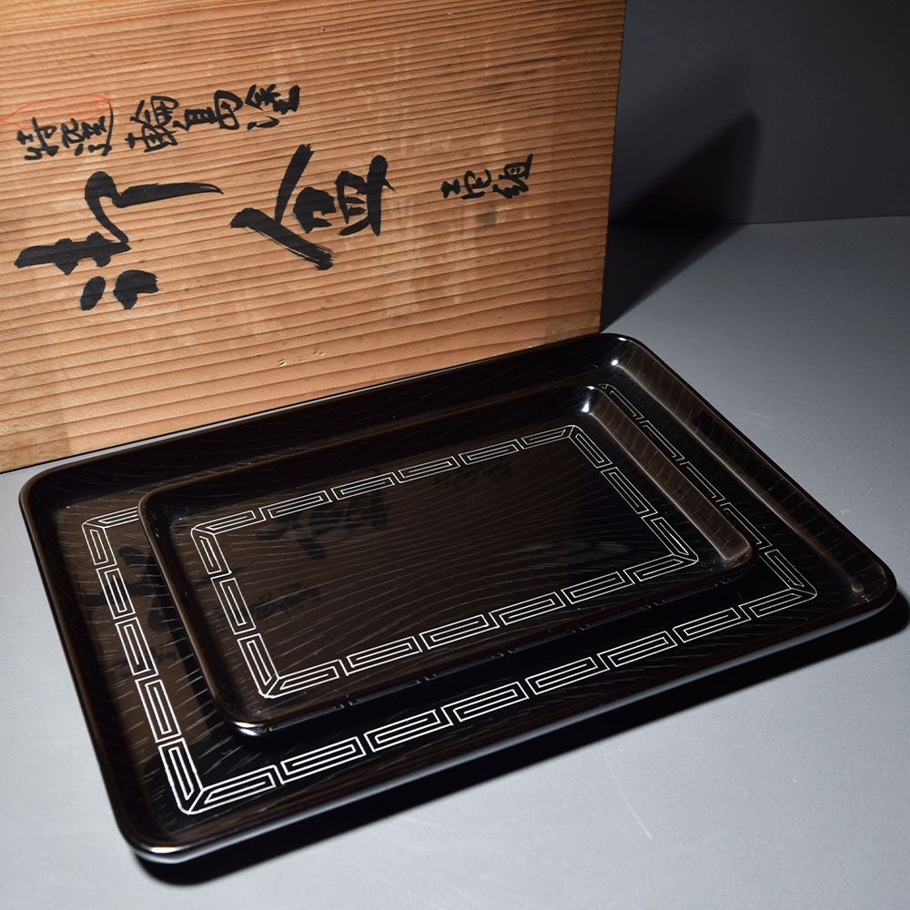 新品未使用 輪島塗 トレー お盆 巨峰 漆 漆器 小物置き 飾り 共箱 説明書 新品未使用 輪島塗 トレー お盆 巨峰 漆 漆器 小物置き 飾り 共箱 説明