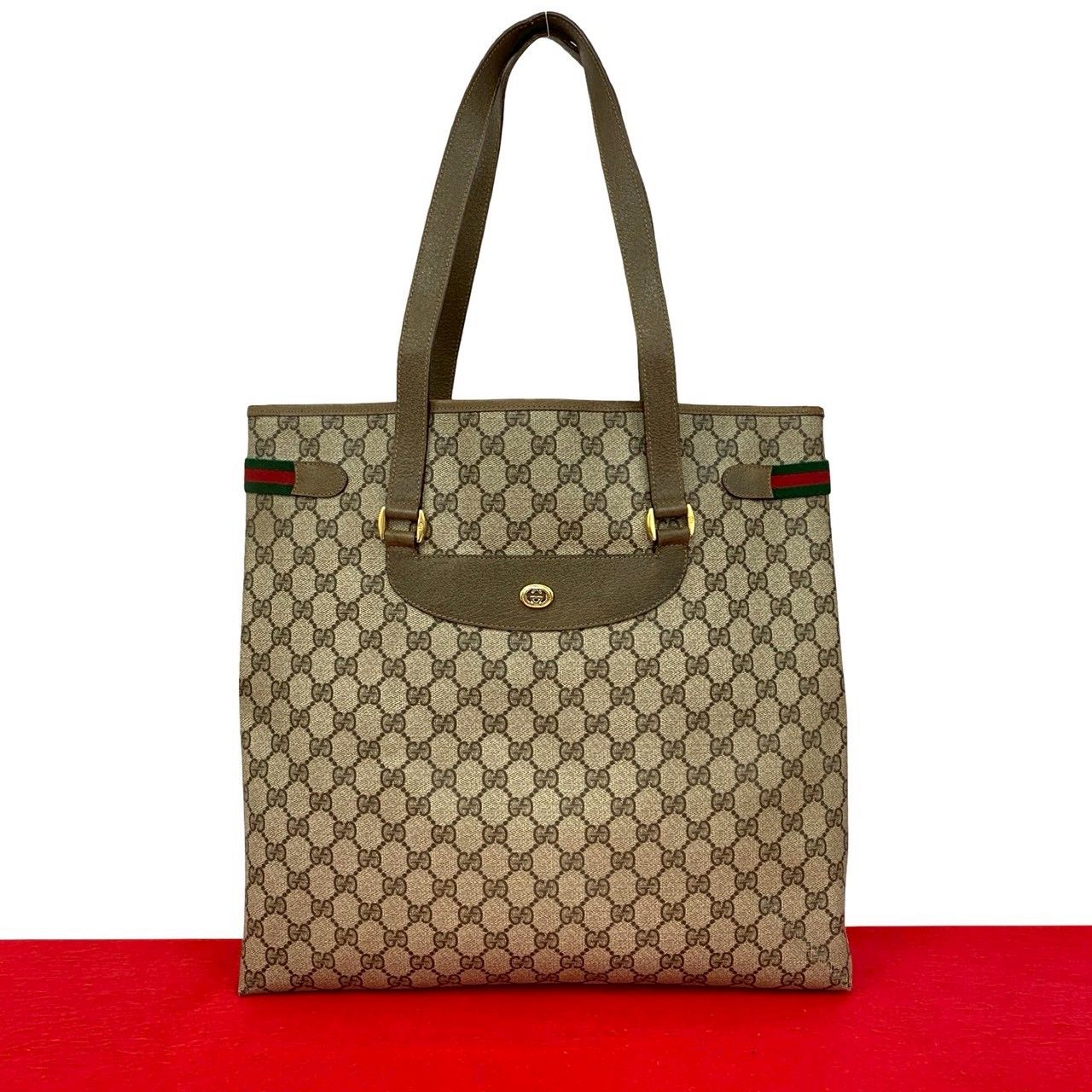 極 美品 GUCCI グッチ オールドグッチ ヴィンテージ GG ロゴ 金具