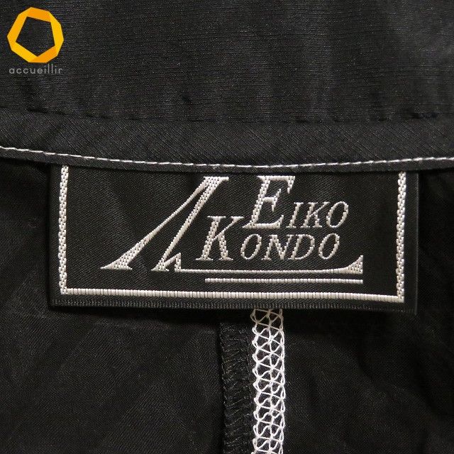 anc エイココンドウ EIKO KONDO ベスト ジレ 42 黒 白 麻混 メッシュ