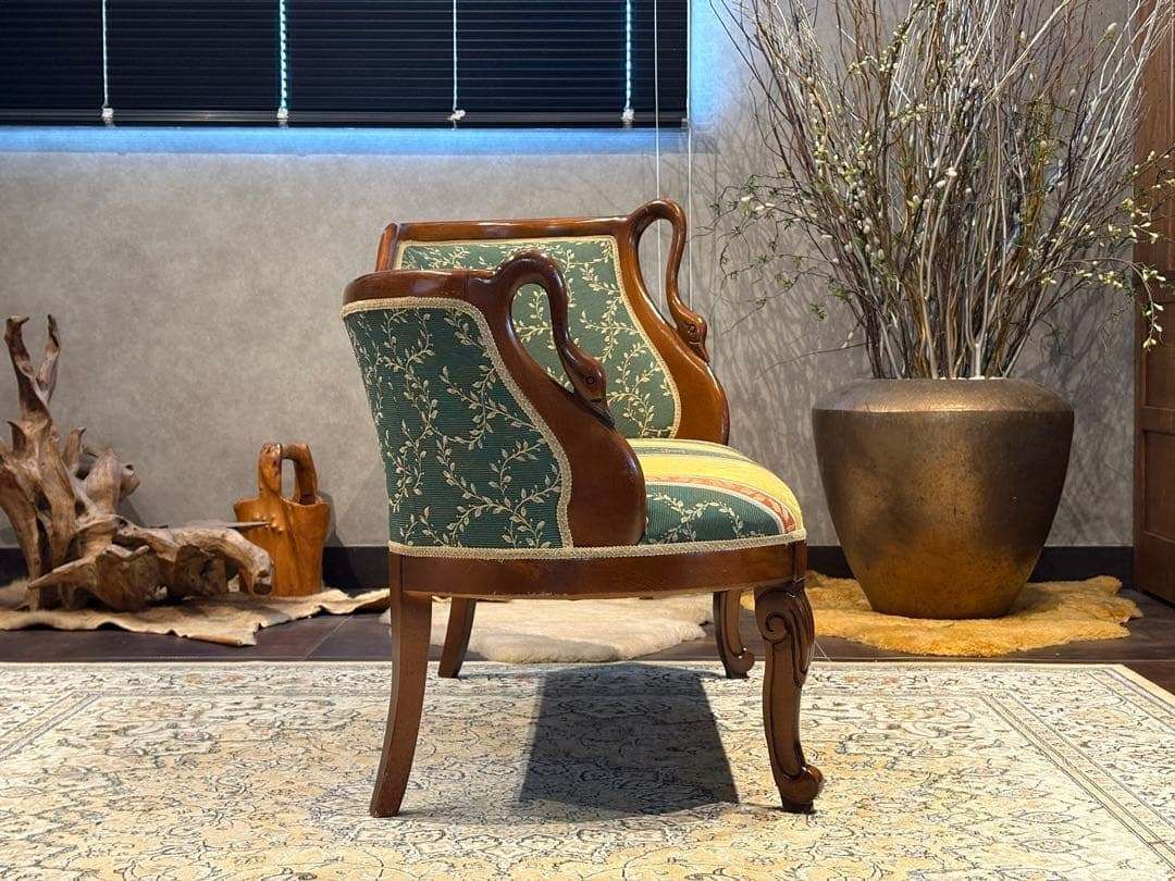 クラシック 2人掛けソファ 2Pソファ 猫脚 アンティーク ヴィンテージ