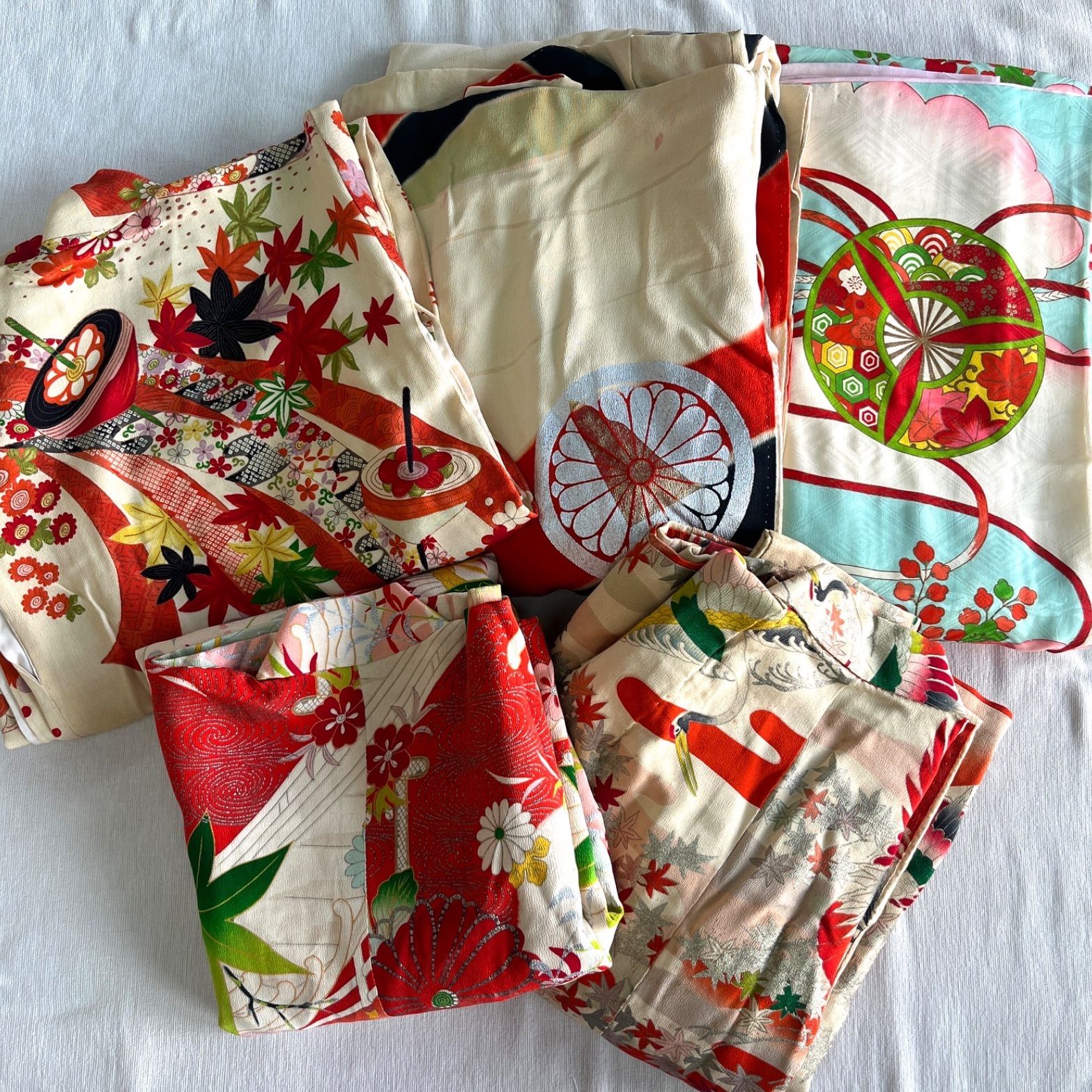 子供着物 女の子 アンティーク セミアンティーク 5着 まとめ リメイク