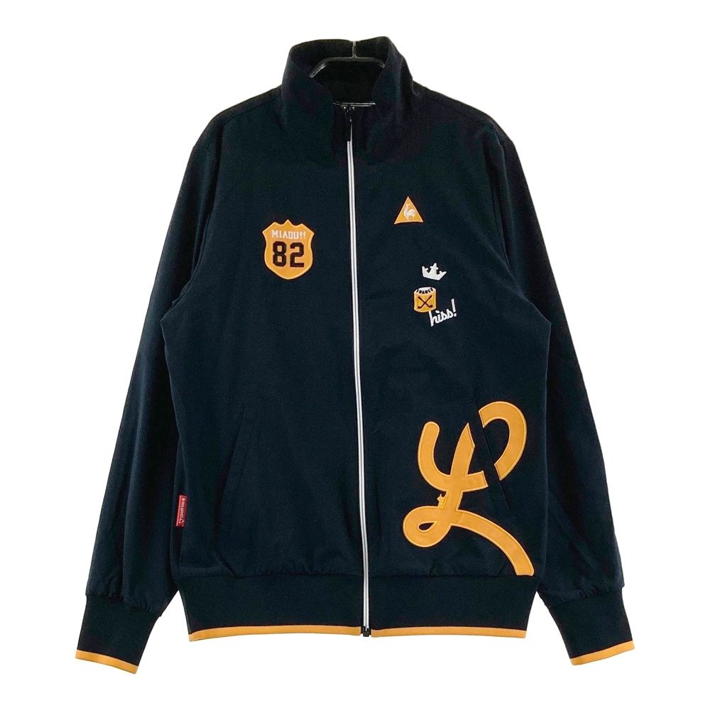 ルコックゴルフ◆ジップアップ ジャケット ブラック Mサイズ サイズ：M LE COQ GOLF ルコックゴルフ ジップジャケット ワッペン
