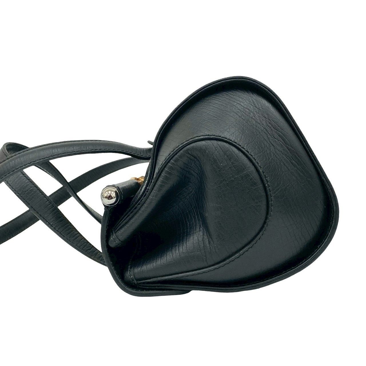 極 美品 保存袋付 GUCCI グッチ バンブー GG ロゴ 柄 レザー 本革