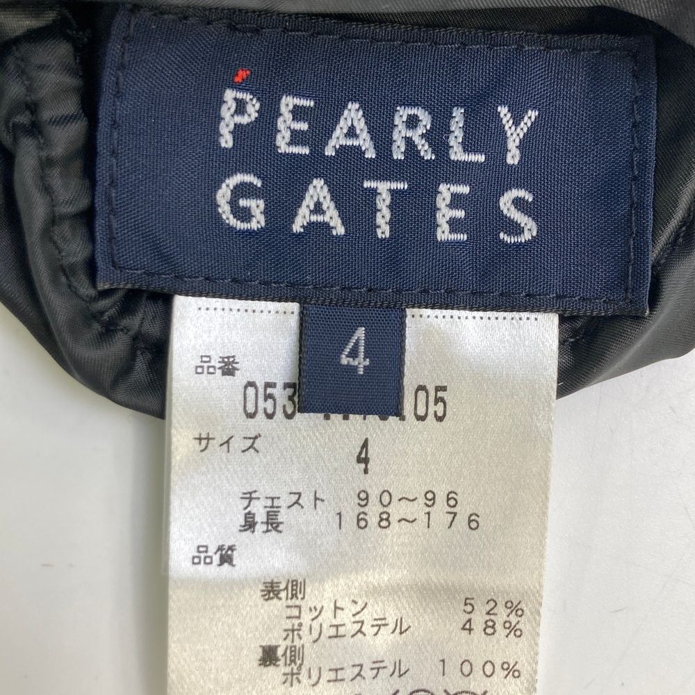 PEARLY GATES 青 ロゴ入り ベストサイズ5 超美品】パーリーゲイツ