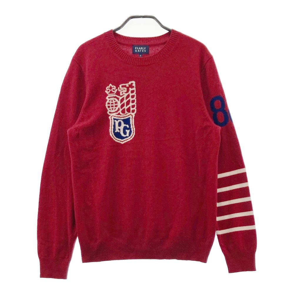 サイズ：4 PEARLY GATES パーリーゲイツ カシミヤ 長袖ニットセーター