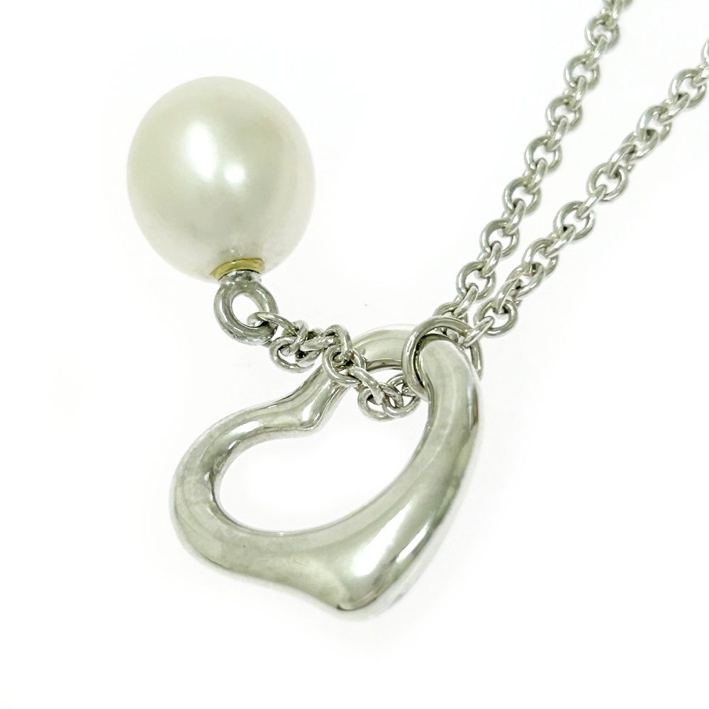 中古】TIFFANY&Co. ティファニー シルバー パール オープンハート