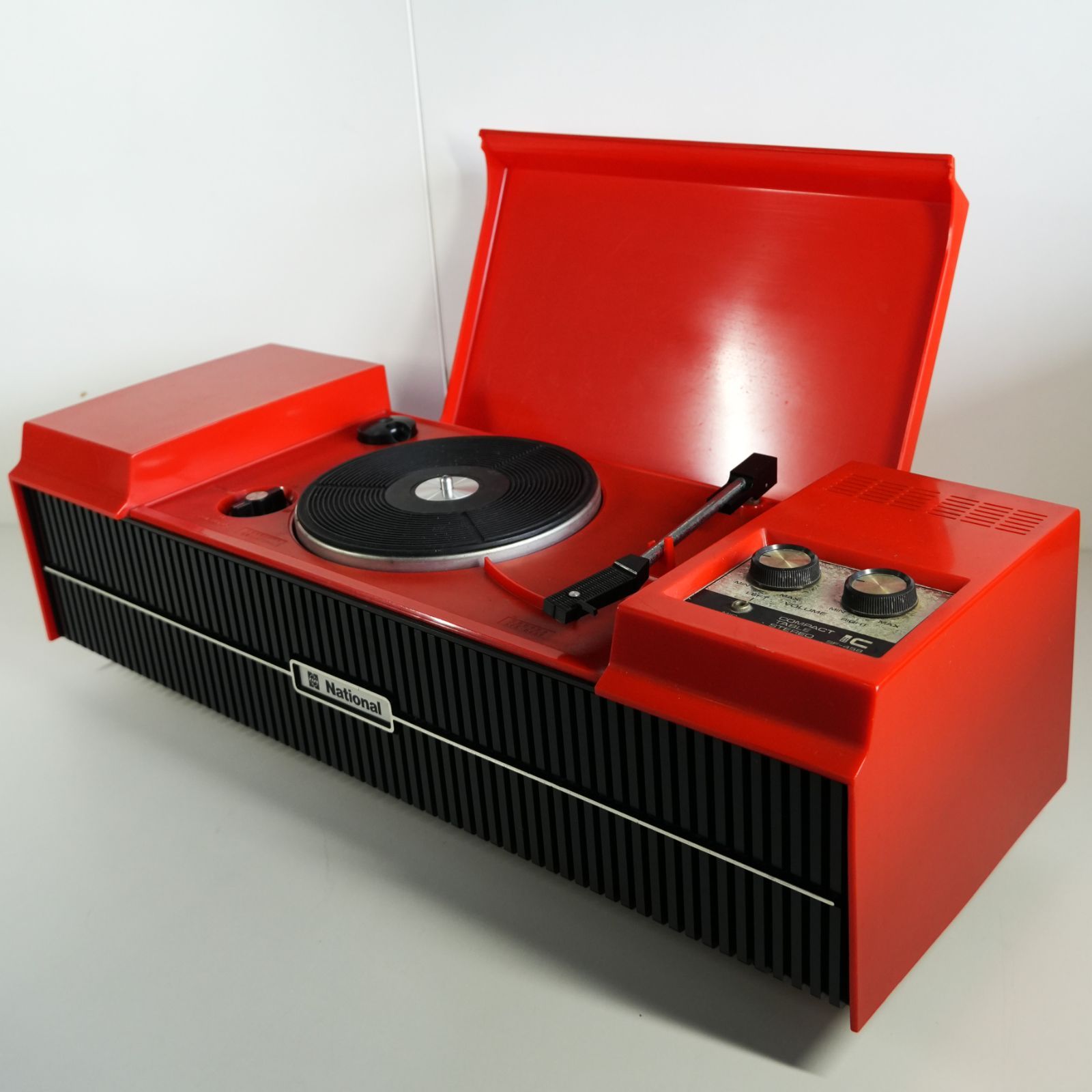 IM] レア 昭和レトロ ナショナル レコードプレイヤー IC SF-458 西日本