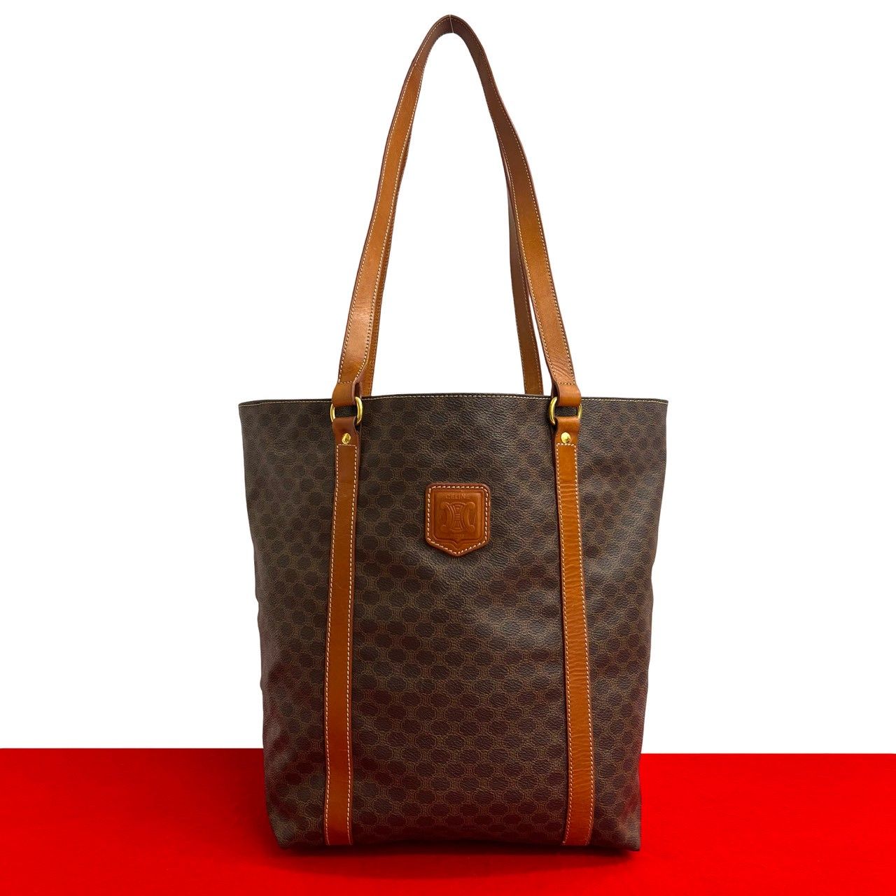 極 美品 CELINE セリーヌ ヴィンテージ マカダム ブラゾン 柄