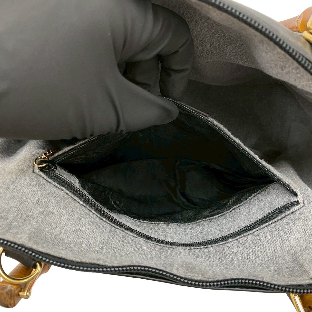 極 美品 GUCCI グッチ オールドグッチ ヴィンテージ バンブー レザー 