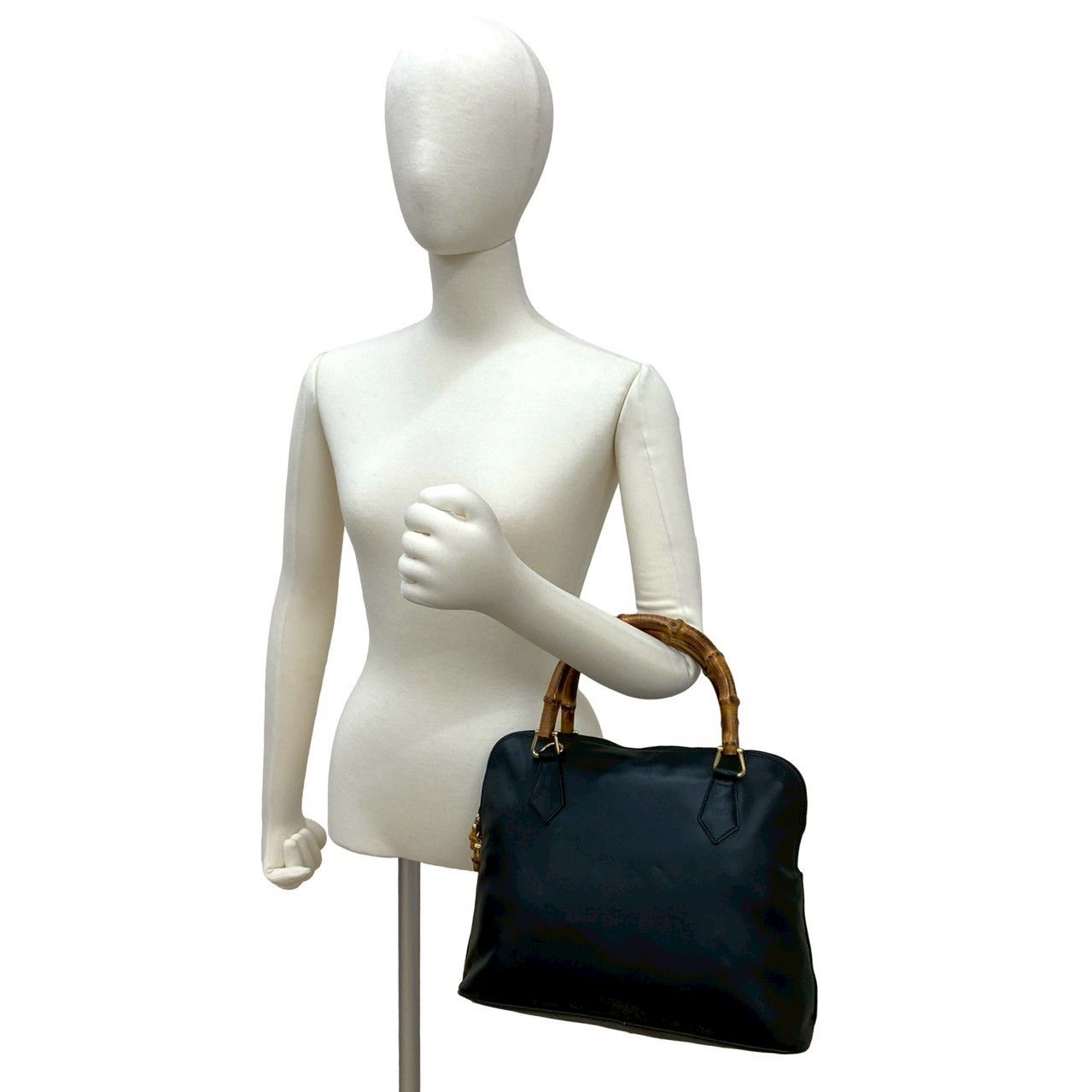 極 美品 GUCCI グッチ オールドグッチ ヴィンテージ バンブー レザー 