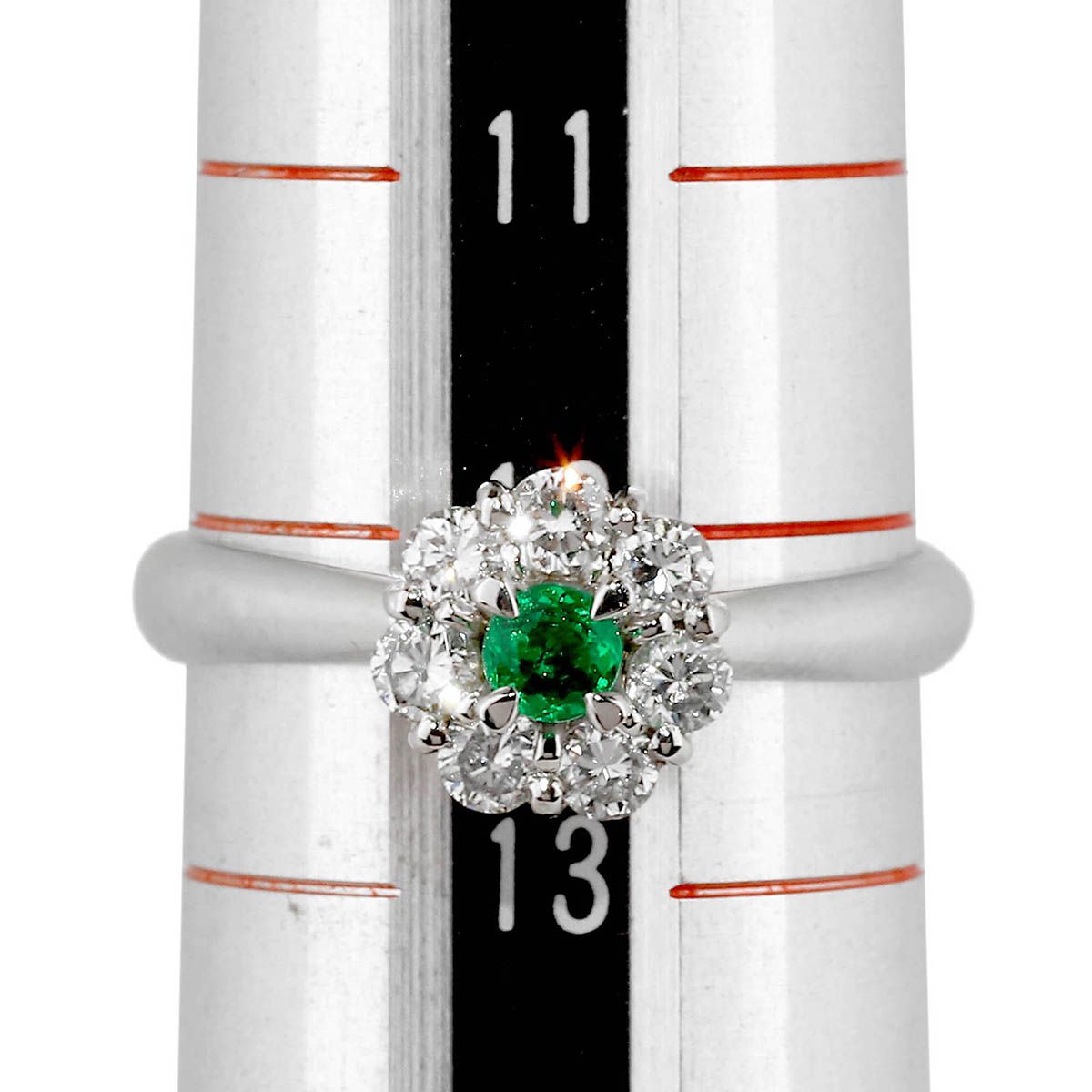 新品仕上済】 エメラルド ダイヤモンド 0.35ct プラチナ Pt900 