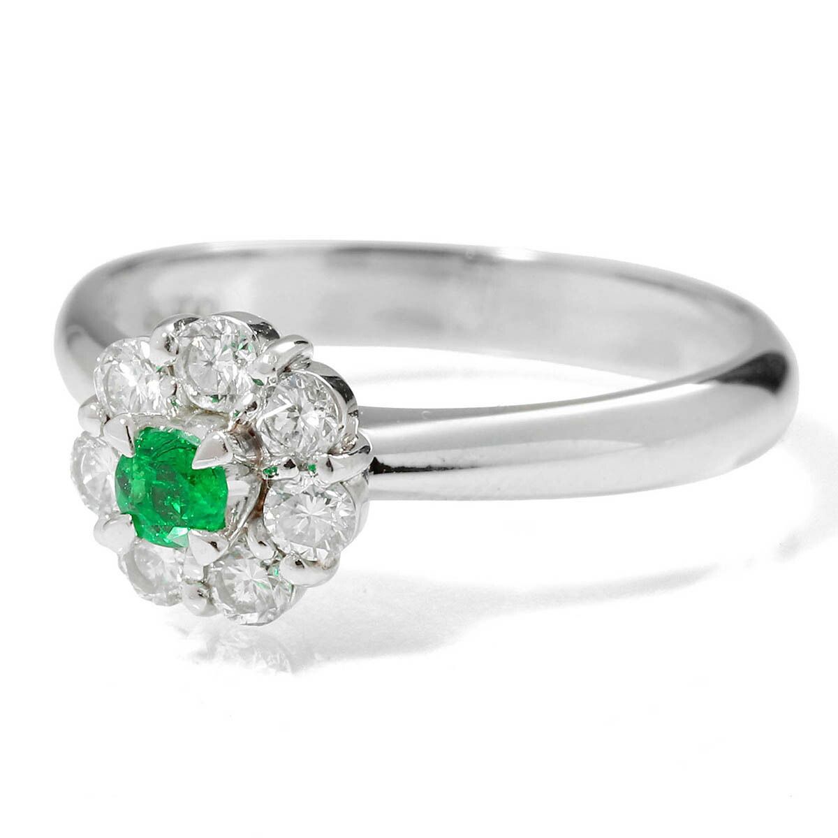 新品仕上済】 エメラルド ダイヤモンド 0.35ct プラチナ Pt900 