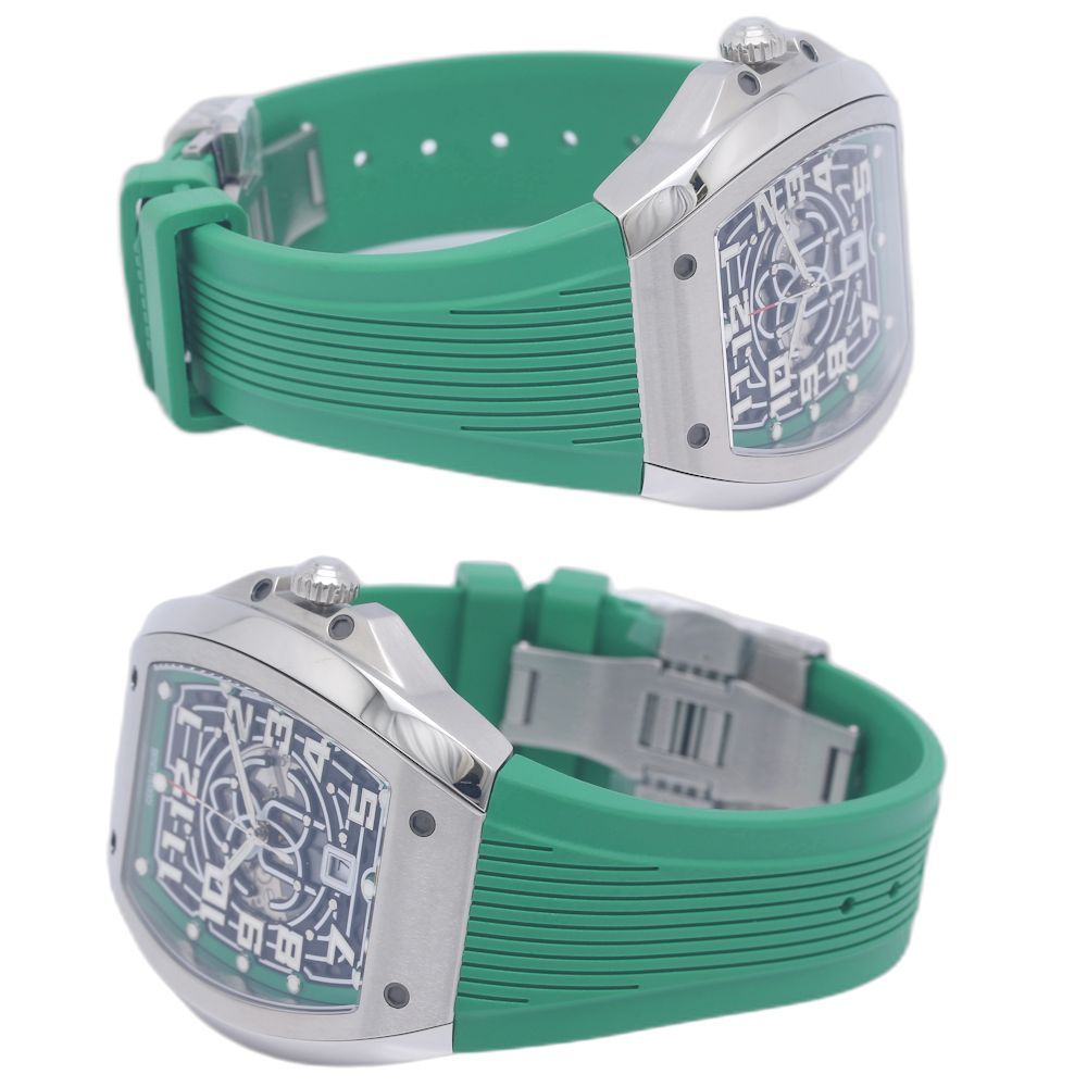 Roberto Cavalli ロベルトカバリ BY FRANCK MULLER バイ フランク ミュラー RV1G205P1021 日本 品 未使用 腕時計 メンズ 保護シール付き ステンレススチールxラバー 130466