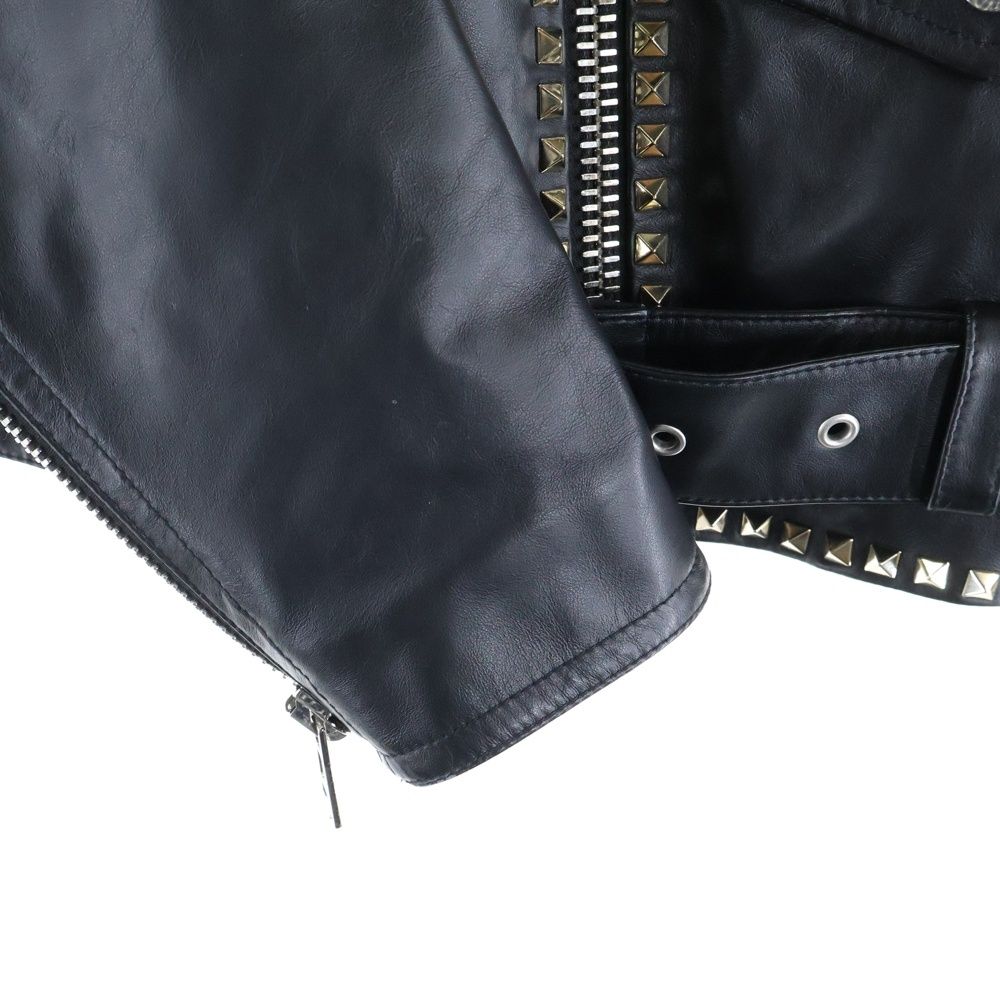 VALENTINO (ヴァレンティノ) ロックスタッズ 中綿 WZIP レザー ダブル
