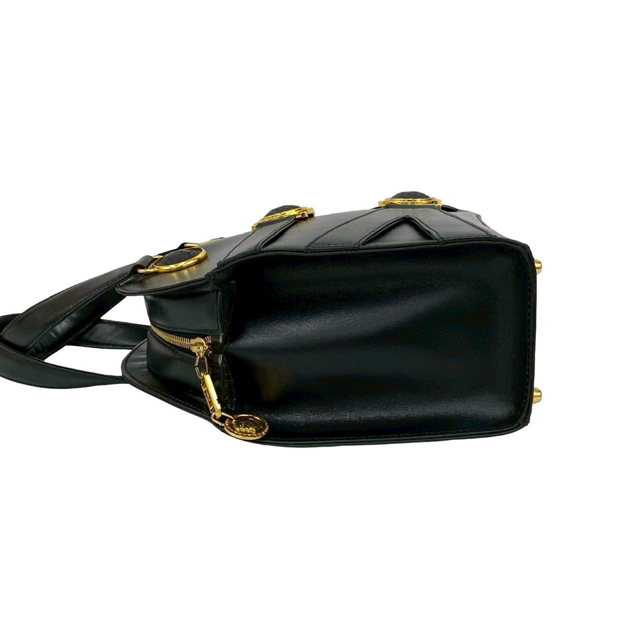 極 美品 VERSACE ヴェルサーチ ヴィンテージ メデューサ レザー 本革