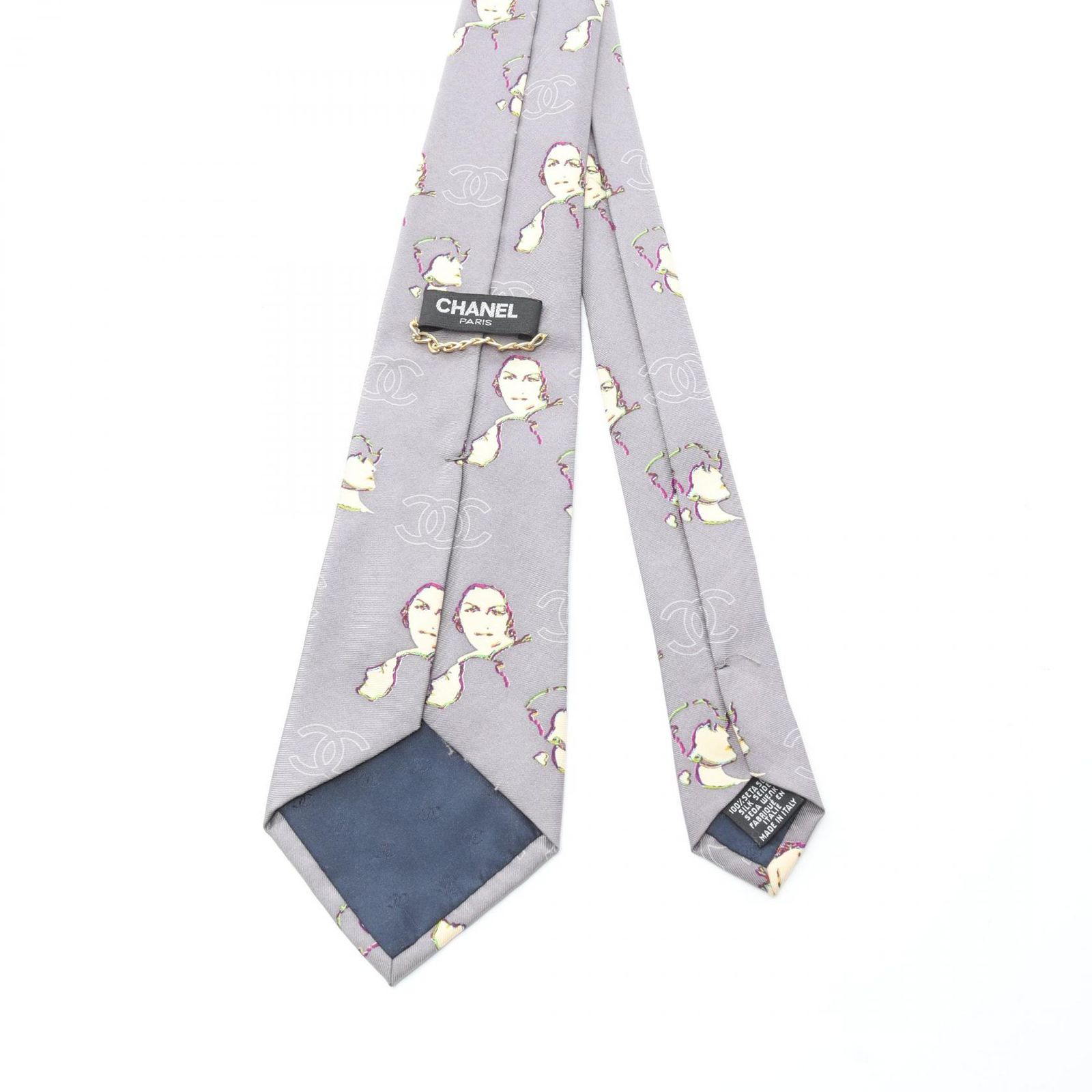 CHANEL シャネル シルク ネクタイ グレー系 ココマーク フラワー シャネルココマーク柄 グレー系 メンズ ネクタイ CHANEL – 銀蔵オンライン