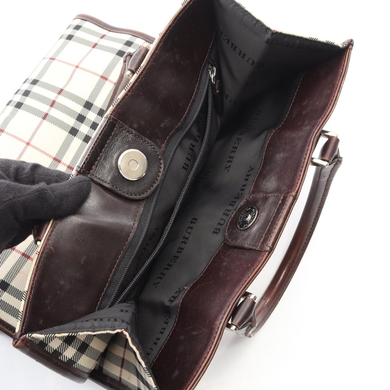 バーバリー BURBERRY トートバッグ ノバチェック ベージュ/ブラウン 