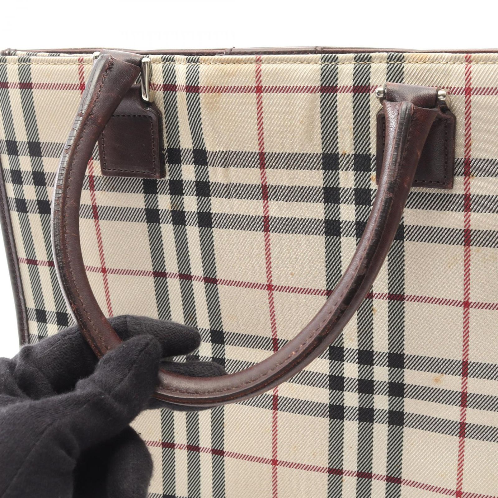 バーバリー BURBERRY トートバッグ ノバチェック ベージュ/ブラウン 