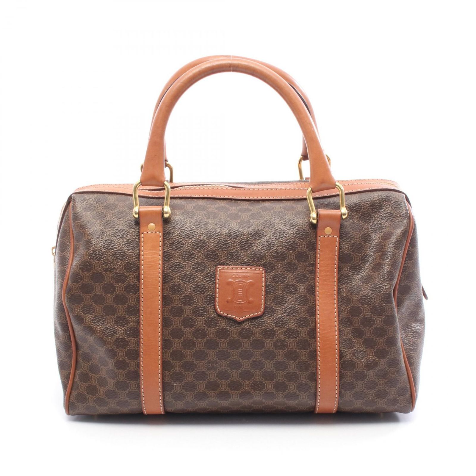 セリーヌ CELINE ハンドバッグ マカダム ダークブラウン PVC