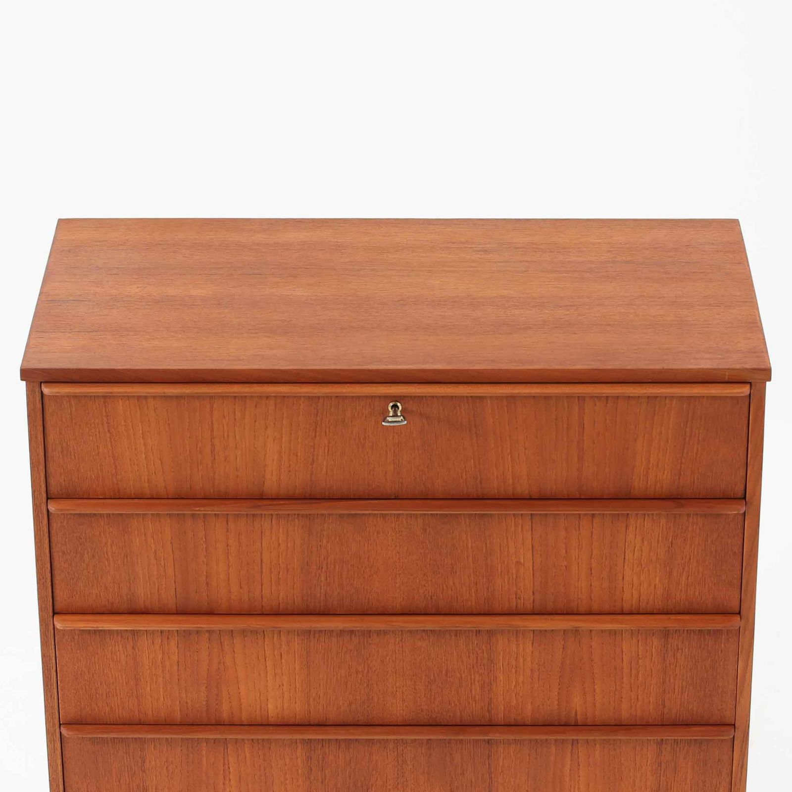 Okinawa デンマーク チーク4段スモールチェスト 北欧家具 真鍮把手