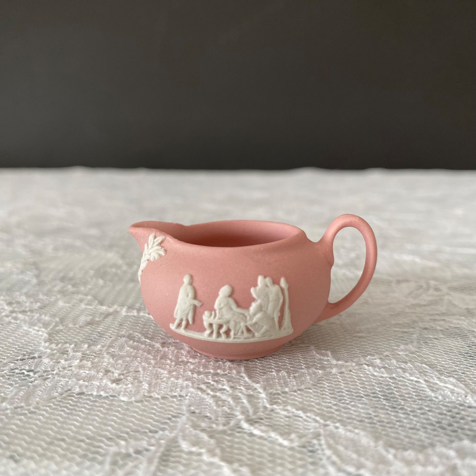 英国製 ウェッジウッド ピンクジャスパーミニチュア ティーセット