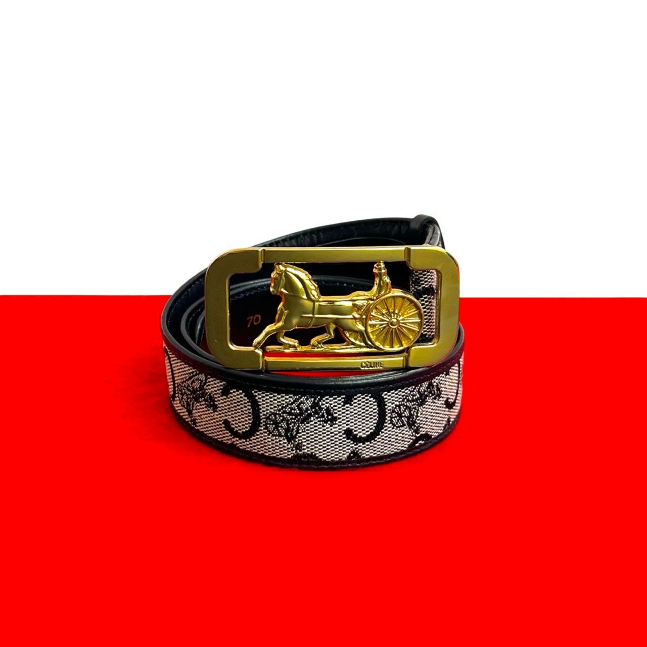 極 美品 CELINE セリーヌ ヴィンテージ 馬車金具 ホースキャリッジ